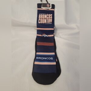 NWT NFL Broncos Country Men's Blue Socks L/XL